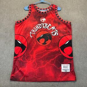 Thundercats Basketball Jersey Men's XL Red Lightning Headgear Classics NEW